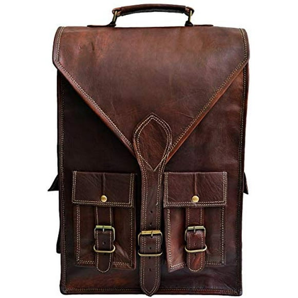 Jaald convertible leather 15.6" laptop bag backpack messenger bag office briefcase