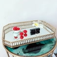 thumbnail image 5 of Fetcoi, Perfume Tray Gold Mirror Tray, Vanity Tray, Glass Tray Metal Decorative Dresser Tray Large Size(Rectangular), 5 of 9