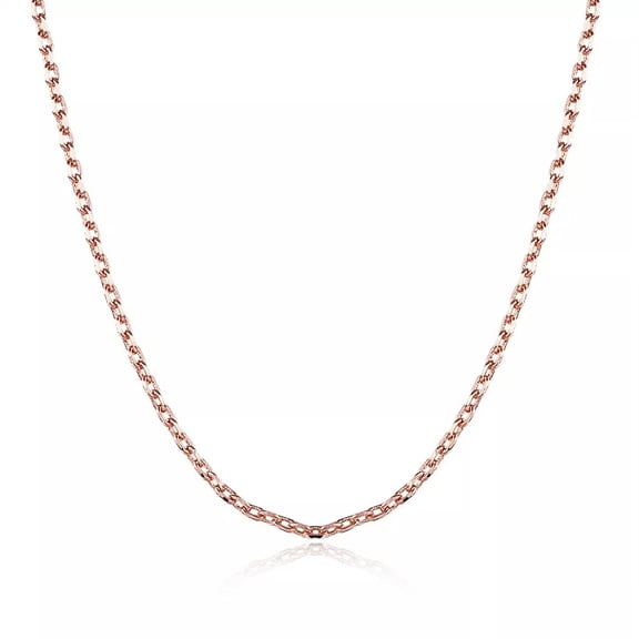 QQTDFG Rose Gold Plated Necklace Chain 20 Inches 1MM Lobster Clasp B308-default