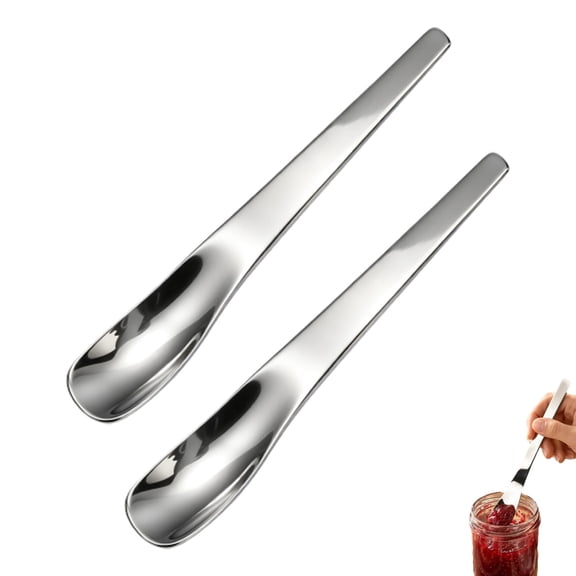 Long-Handle Stainless Steel Dessert Spoon, Deep Spoon with Extended Handle for Cooking and Desserts