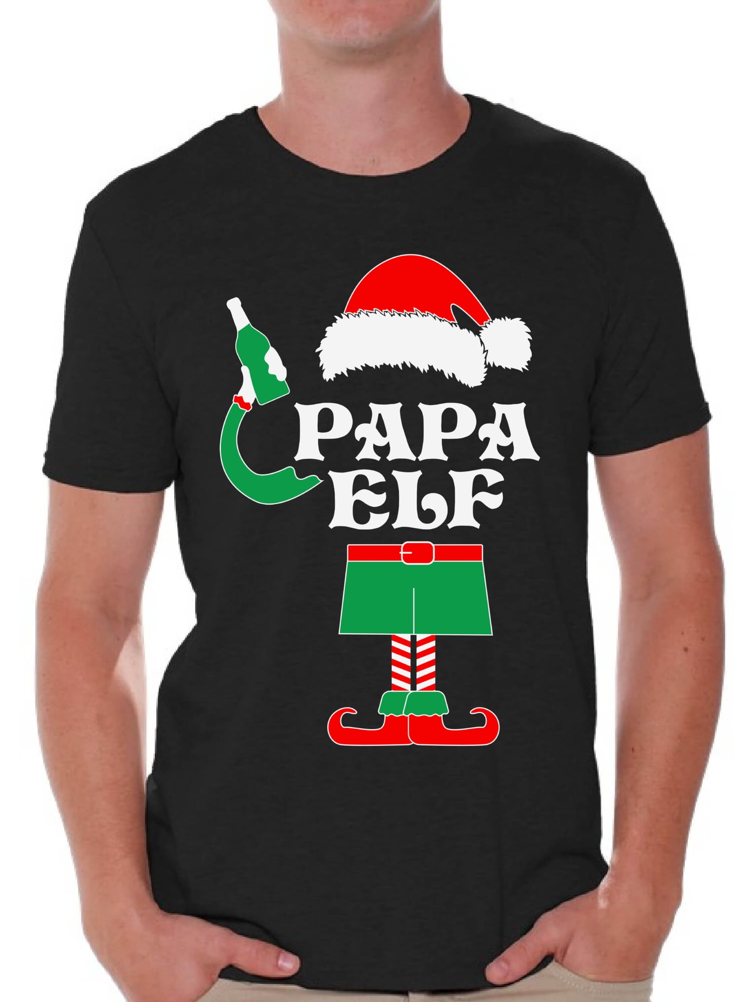 ALL Christmas Men/'s T-Shirt Holiday Santa Elf Costume Xmas Funny Ugly Tees