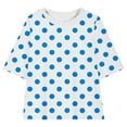 thumbnail image 6 of WQQZJJ Summer T-shirt for Girls, Polka Dot Printed Fashion Tops Casual Crew Neck Short Sleeve Shirt Home Loose Clothing, 6 of 7