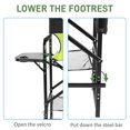 thumbnail image 5 of Ktaxon 31" Oversized Folding Director Chair, Heavy Duty Camping Chairs with Side Table & Cup Holder, Makeup Artist Seating with Storage Bag, Supports 400 lbs, Light Green, 5 of 15