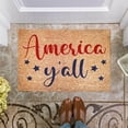 thumbnail image 6 of DizeyBoyo 4th July Coir Door Mats Outdoor, Home Front Patriotic Welcome Mats Rugs Bedroom Corridor Entrance Patio Independence Day Decoration 16 x 24 Inches, 6 of 9
