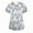 Light Blue, variant on Lolmot Christmas Scrubs for Women Xmas Cute Print Stretchy V-Neck Short Sleeve Holiday T-Shirt Lightweight Working Uniform Medical Scrub Tops with Pockets