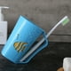 thumbnail image 5 of Portavasos para cepillos de dientes con asa | Vaso de plástico para ducha | Vaso de viaje para enjuague bucal | Almacenamiento duradero para baño | Vaso multiusos para agua, pasta de dientes, café y, 5 of 6
