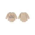 thumbnail image 3 of Aojekbee Baby Girls Romper, Long Sleeve Crew Neck Flower Letters Print Bodysuit Clothes for Casual Daily, 3 of 10