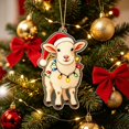 thumbnail image 5 of Fmbmuo Acrylic Christmas Hanging Ornaments 2D Flat Car Rearview Mirror Pendant Xmas Tree Backpack Home Wall Festive Decor Christmas Decor,Multicolor, 5 of 5