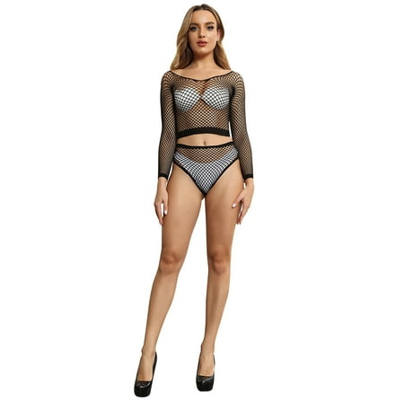 

cuitcosohg Sleep Dress for Women Women Sexy Lingerie Sleepwear Nightwear Fishnet Bodysuit Sissy Sheer Babydoll Lingerie Set Spandex Night Dress for Women Sleepwear