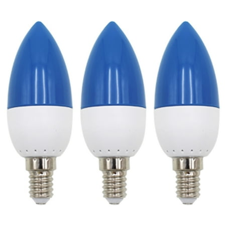 

3X E14 LED Color Candle Tip Bulb Color Candle Light Blue