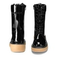 thumbnail image 3 of DREAM PAIRS Women's Platform Chunky Lug Sole Lace Up Leather Boots, Mid Calf Boots Outlet, 3 of 5