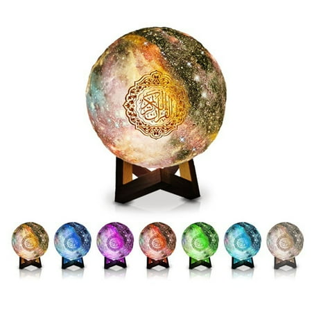 

Quran Bluetooth-compatible Speaker Starry Moon Lamp with Support Shelf APP Control Night Light with Quran Recitation