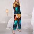thumbnail image 2 of Bingfone Womens Pajama Sets Vibrant Rainbow Butterfly A Print,Long Sleeve Loungewear Pajamas Set-Large, 2 of 8