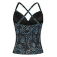 thumbnail image 5 of Mycoco Women Swimsuits with Underwire Bra Support Slimming Bathing Suit Top Ruched Tummy Control Swimwear Green Floral US14, 5 of 6