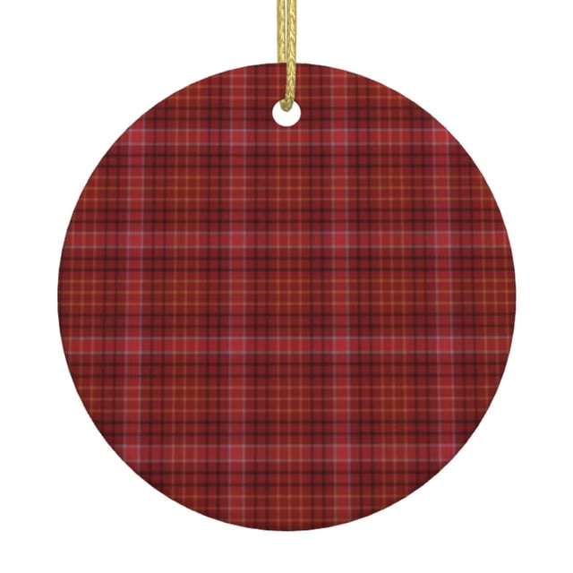 Adorno navideño colgante de tartán a cuadros de Laird Duffus para árbol de Navidad: adornos colgantes de cerámica para fiestas: ideas para regalar adornos navideños