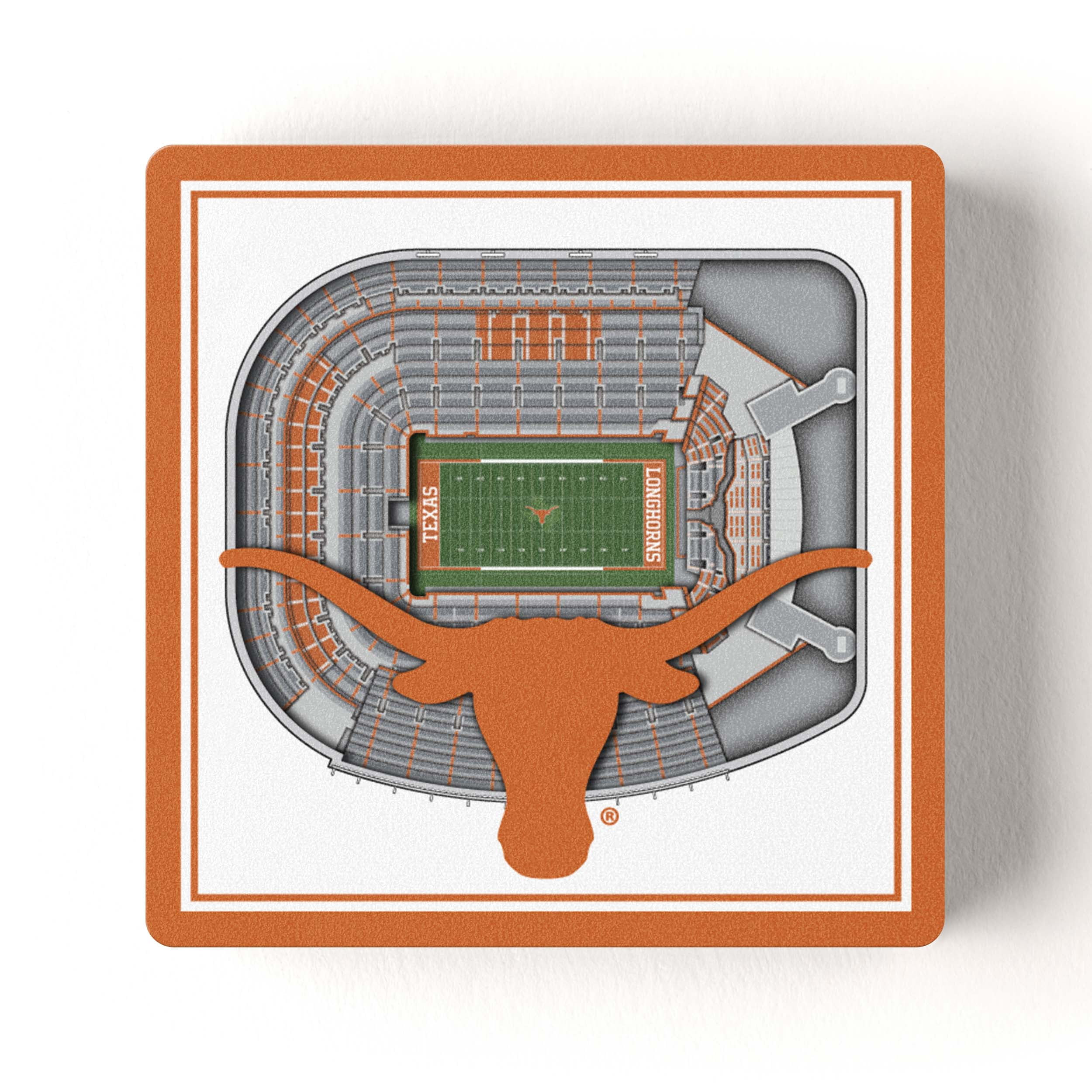 YouTheFan NCAA Texas Longhorns 3D StadiumView Magnet