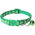 thumbnail image 3 of 2-Pack Empreinte & Réfléchissante Collier de Chat avec Cloche Base Chien Chat Boucle Réglable Polyester Chat Chien Collier Ou Ceintures de Sécurité, 3 of 3