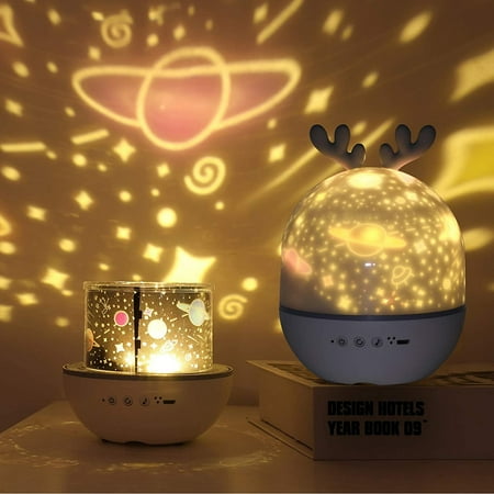 

Star Projector Night Light Night Light Projector for Bedroom Remote Control Timer Design 360 Degree Rotating 4 Colorful Lights Best Gift for Kids and Adults