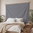 thumbnail image 3 of Grey Pure Color Tapestry for Bedroom Wall Hanging Tapestry, Aesthetics Contemporary Luxury Ceiling Backdrop Tapestries Poster Blanket Wall Decor for Teens Room Living Room Dorm 59" x 90", 3 of 8