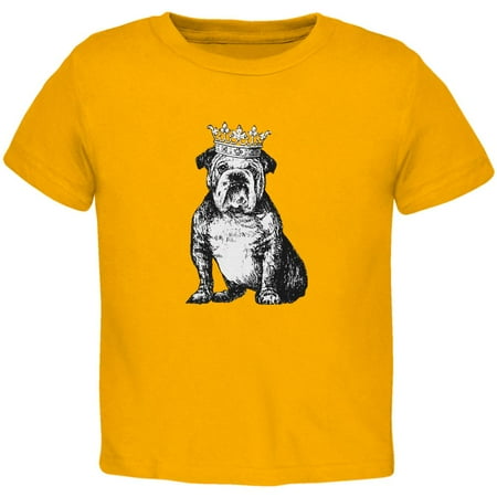 

Bulldog Crown Toddler T Shirt Gold 2T