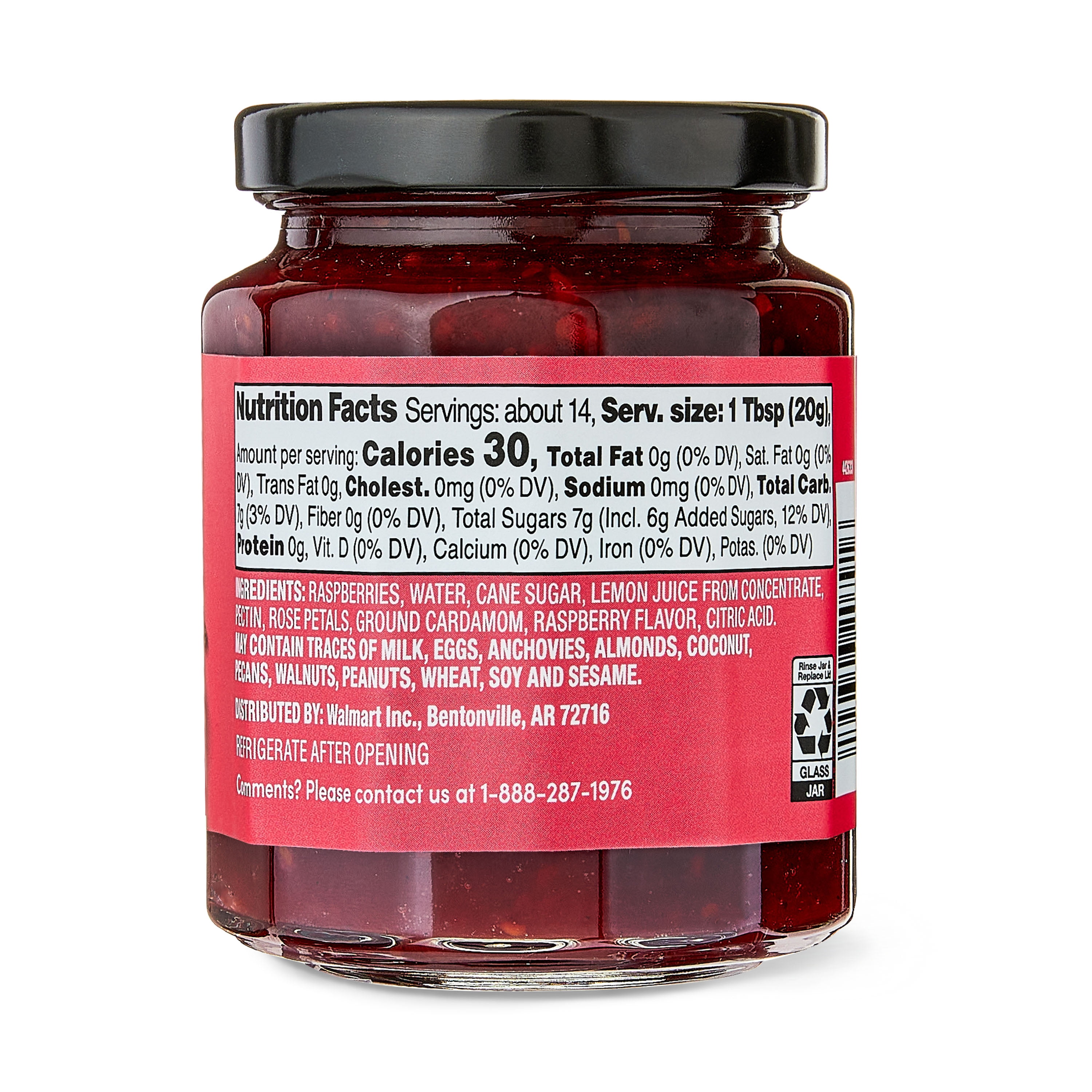 (3 pack) bettergoods Raspberry, Cardamom and Rose Fruit Spread, 10 oz