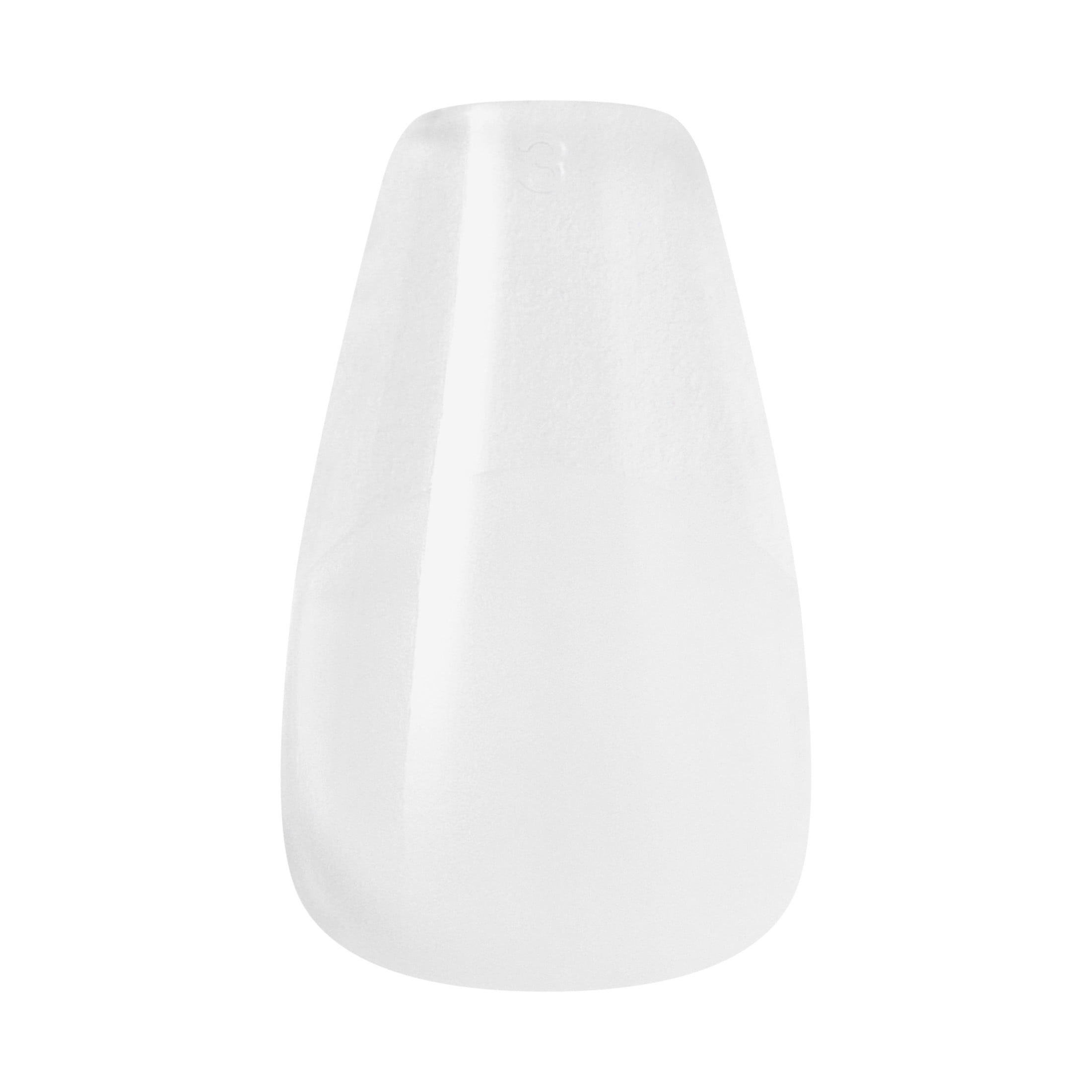 Kiss Professional Full Cover Medium Coffin Press-On Nails, White, 140 Pieces