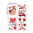 thumbnail image 3 of Valentine's Day Double Sided Window Clings - Reusable No Glue, 4 Sheets Love Static Cling Decor, 3 of 5