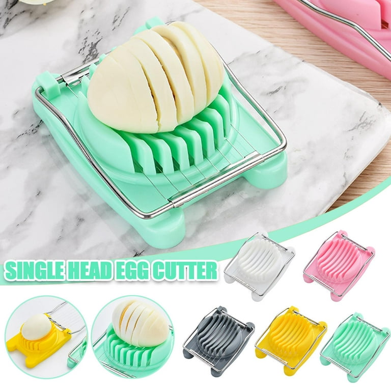 BORDSTRACT Handheld Egg Slicer, Green, Stainless Steel Wire, ABS Material,  Easy to Use, Portable, Perfect for Salads and Sandwiches