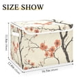thumbnail image 5 of Yayeee Collapsible Cube Storage Bin with Lid Fabric Closet Decorative Basket with Handles, Light Red Flowers, 5 of 7