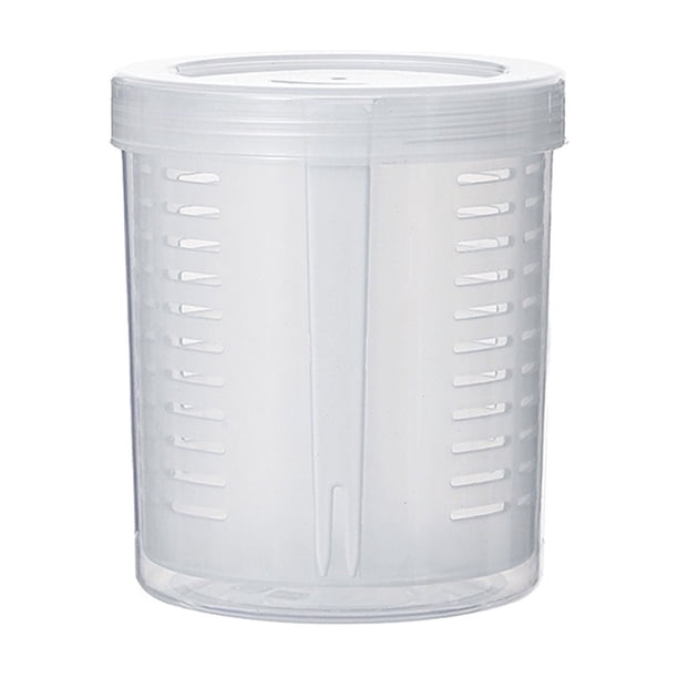 Yhmxh Caja de plástico para conservar frutas y verduras frescas, para el refrigerador de la cocina, para sellar alimentos, escurre cebollas verdes picadas, jengibre y pasta de ajo.