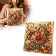 thumbnail image 4 of 12" Autumn Pearl Painting Kit,  Pearl Painting Crafts, DIY Fall Decor，A | Beginner-Friendly Craft, DIY Bead Painting, Harvest Pumpkin Designs, Thanksgiving Decor, Seasonal Home Display (With Frame), 4 of 5
