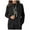Black, variant on IROINNID Women's Short Woolen Coat Solid Color Long Sleeve Loose Casual Pockets Casual Coat Cardigan , Black