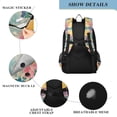 thumbnail image 4 of FORMRS Unisex School Backpack 17" Student Travel Bag with Laptop Compartment, Yellow Floral Wave, 4 of 7