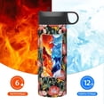 thumbnail image 6 of KLL Watercolor Red Wildflowers Pattern 18OZ Water Bottle With Straw,Stainless Steel Sports Water Cup Flask Sports Water Cup Flask Wide Mouth Travel Thermal Mug, 6 of 8