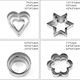 thumbnail image 1 of 12 piezas de cortadores de galletas de repostería, cortadores de galletas de Metal, cortadores de galletas de acero inoxidable, cortadores de galletas para pasteles, galletas, Fondant, plata XianweiShao 8390613925084, 1 of 1