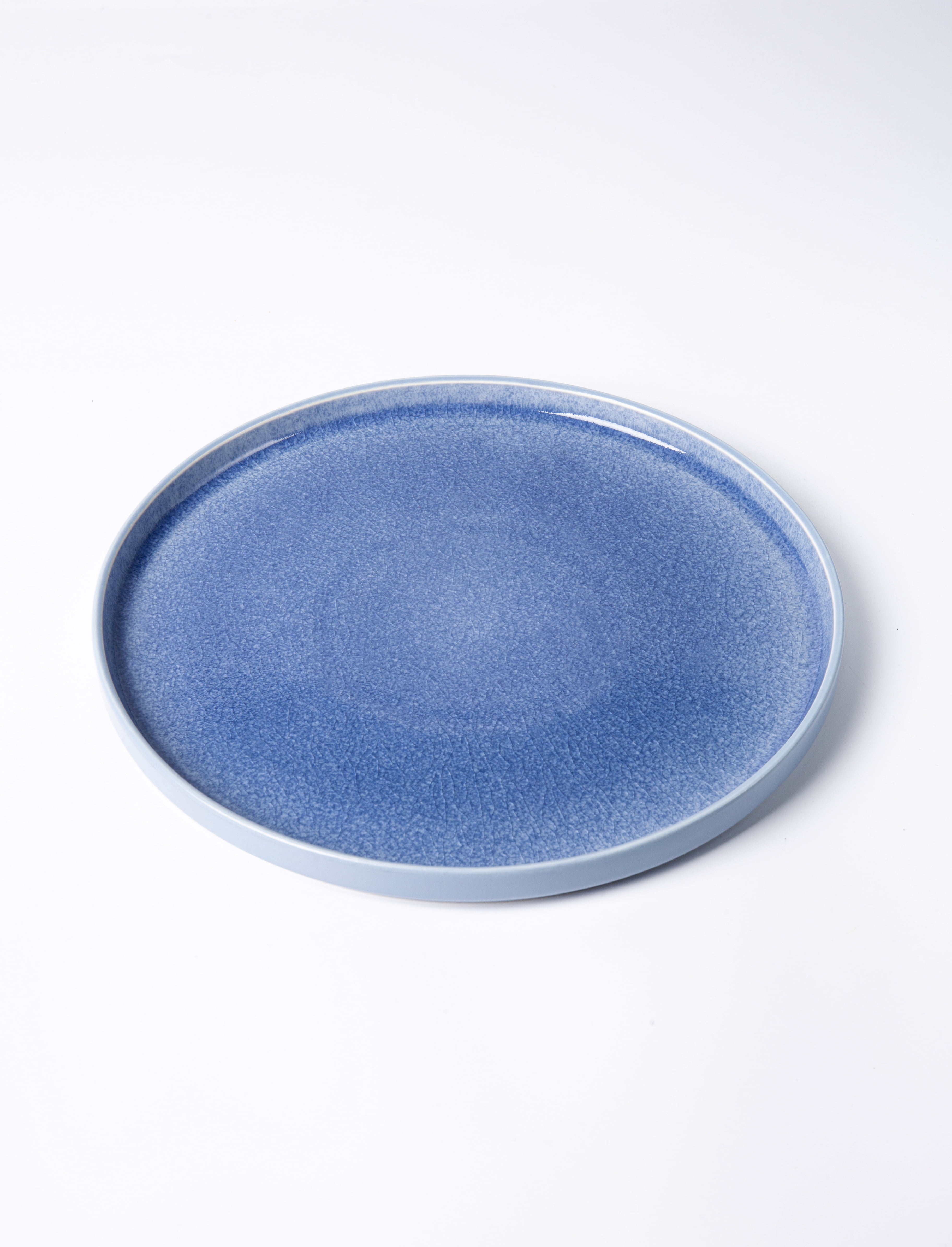 (2 pack) Better Homes & Gardens-Parker Blue Stoneware Stackable Dinner Plate
