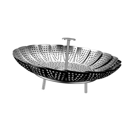 

Veggie Vegetable Steamer Basket Non Scratch Collapsible Lotus Steamer