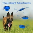 thumbnail image 2 of Collapsible Dog Bowls 2 Pack, Silicone Feeding Watering Bowls with Carabiners for Dogs Cats, Portable Water Feeder Food Bowl for Walking Traveling Home Use, 1000ml, Black + Blue, 2 of 8