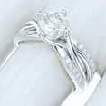 thumbnail image 5 of Sterling Silver Fancy Split Intersecting Infinity 1CT Simulated Round Brilliant Cut Diamond Promise Engagement Ring (4.5), 5 of 6