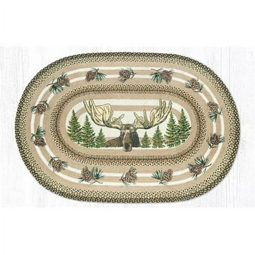 Capitol Importing 65-051BM 20 x 30 in. Jute Oval Bull Moose Patch