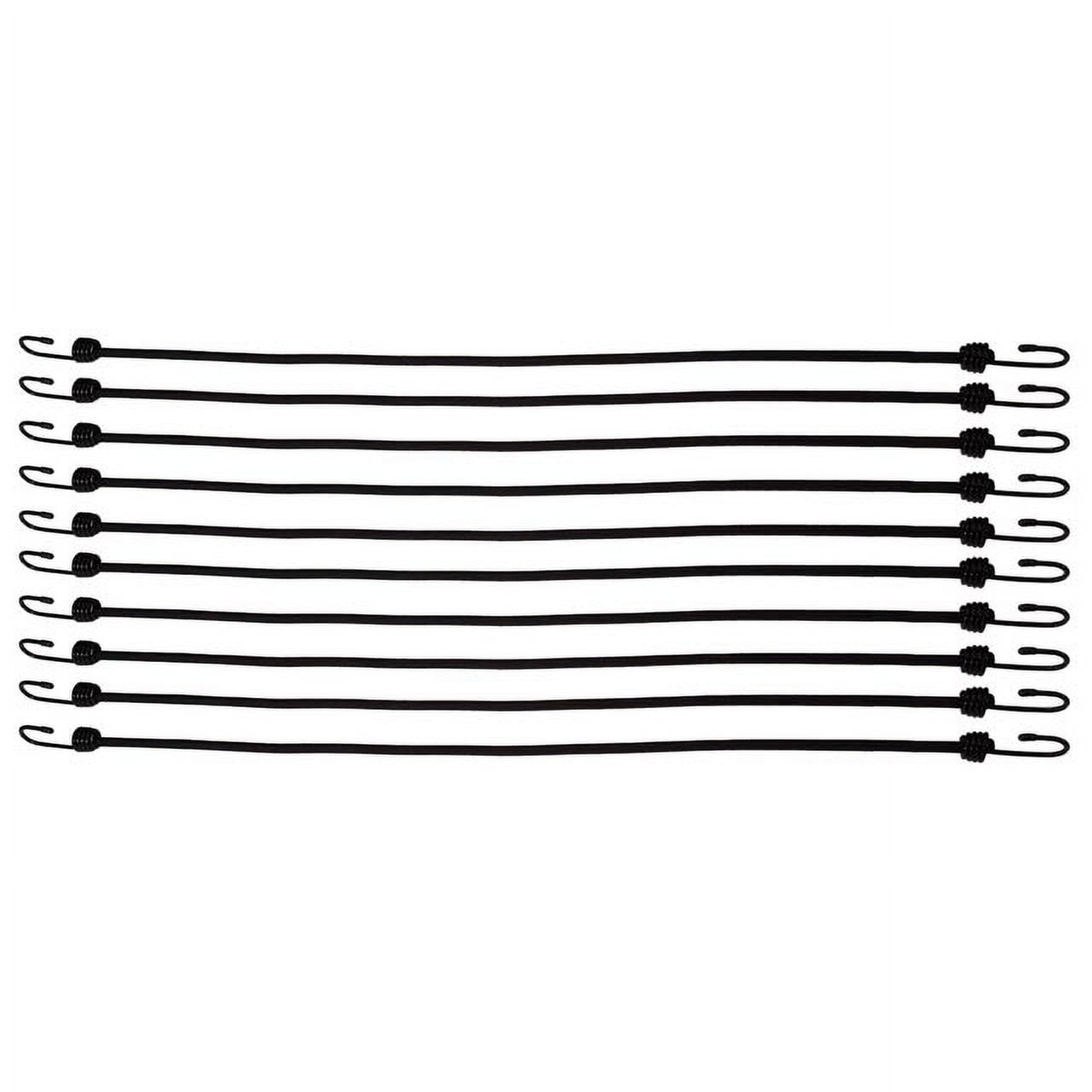 1/2" x 48" Black Bungee Cords (bundle of 10) - 12mm