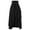 Black, variant on Women's Plus Size Gothic Loose Casual High Waist Solid Ankle Pleated Skirt