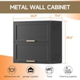 thumbnail image 3 of Metal Wall Cabinet, Garage Wall Cabinet with Up-Flip Door, 31.5" W Wall Mounted Metal Storage Cabinet for Kitchen,Garage,Basement,Ware House Assembly Required (25.6" H Black), 3 of 18