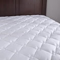 thumbnail image 2 of White Rhombic Quilted Alternative Down Mattress Pad, 2 of 6