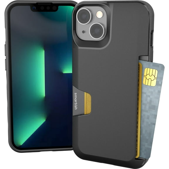 Smartish iPhone 14 Wallet Case - Wallet Slayer Vol. 1 [Slim   Protective] Credit Card Holder - Black Tie Affair