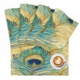 thumbnail image 2 of Watercolor Peacock Feathers on Vintage Placemats Set of 4,Wipeable Washable Table Mats for Dining Tables, Abstract Feather Place Mats for Kitchen Event Party Tabletop Decor, 2 of 9