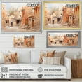 thumbnail image 4 of Designart "Sands of Egypt Urban Village Perspective I" Landscapes Framed Wall Art - Traditional Beige Egypt Entryway Framed Wall Art Print, 4 of 6