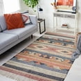 thumbnail image 2 of SAFAVIEH Kilim Marie Tribal Area Rug, Blue/Rust, 6' x 6' Square, 2 of 8
