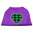 thumbnail image 6 of Pet Dog  Cat Shirt Screen Printed, "Argyle Heart Emerald Green", 6 of 8