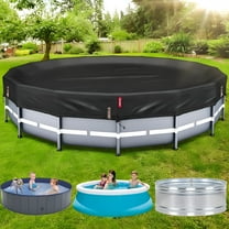 SELIVO 18 Ft Round Pool Cover with Fast Tightening Patented Ratchet,Swimming Pool Cover for Above Ground Pools [Durable,Tear Resistant] with Weight-Bearing Rings
